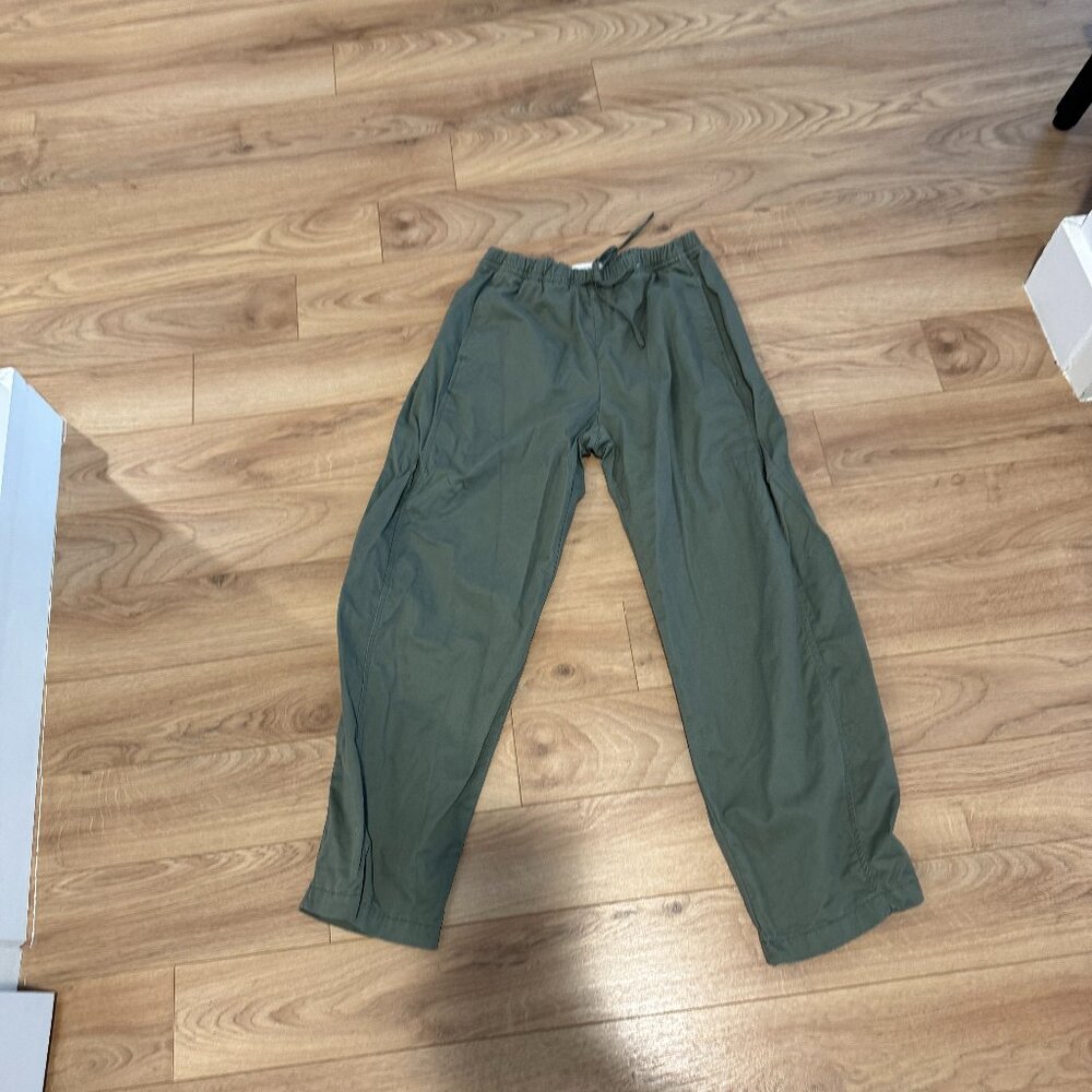 Abercrombie Barrel Leg Pull-On Pant | Olive | Small